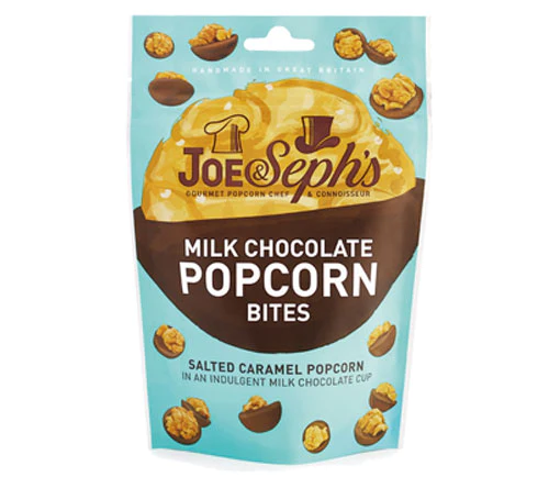 Joe & Seph's Salted Caramel Popcorn Bites Milk Chocolate 63g