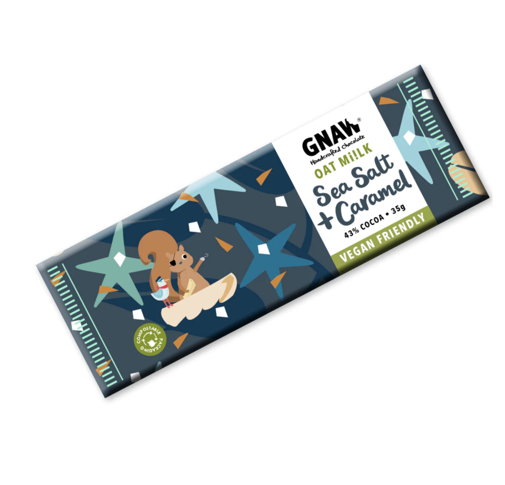 Sea Salt & Crunchy Caramel Oat Mi!lk Snack Size Chocolate Bar • 35g Vegan
